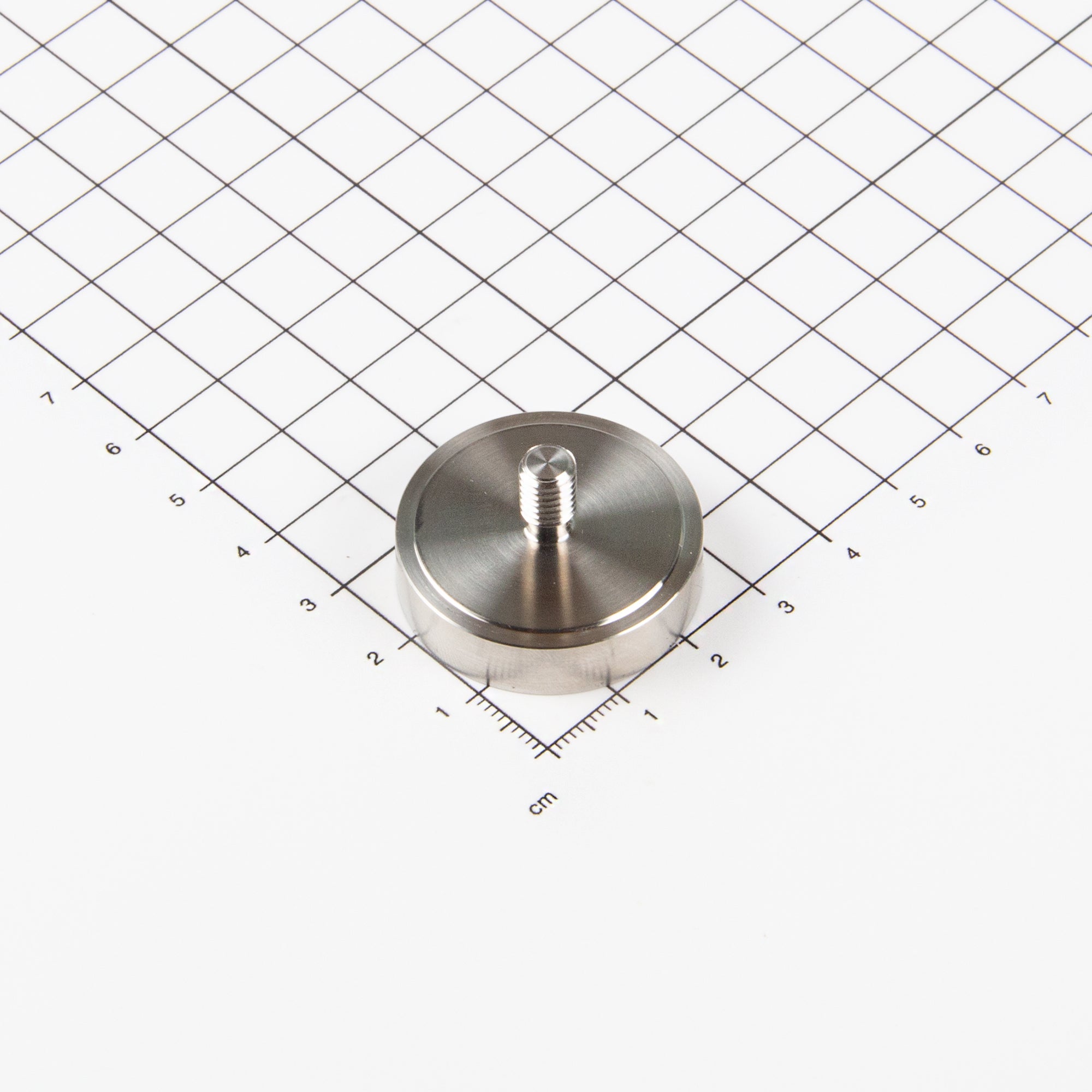 Flachgreifer aus SamCo dichtgeschweißt Ø32x8mm mit Gewindezapfen M6