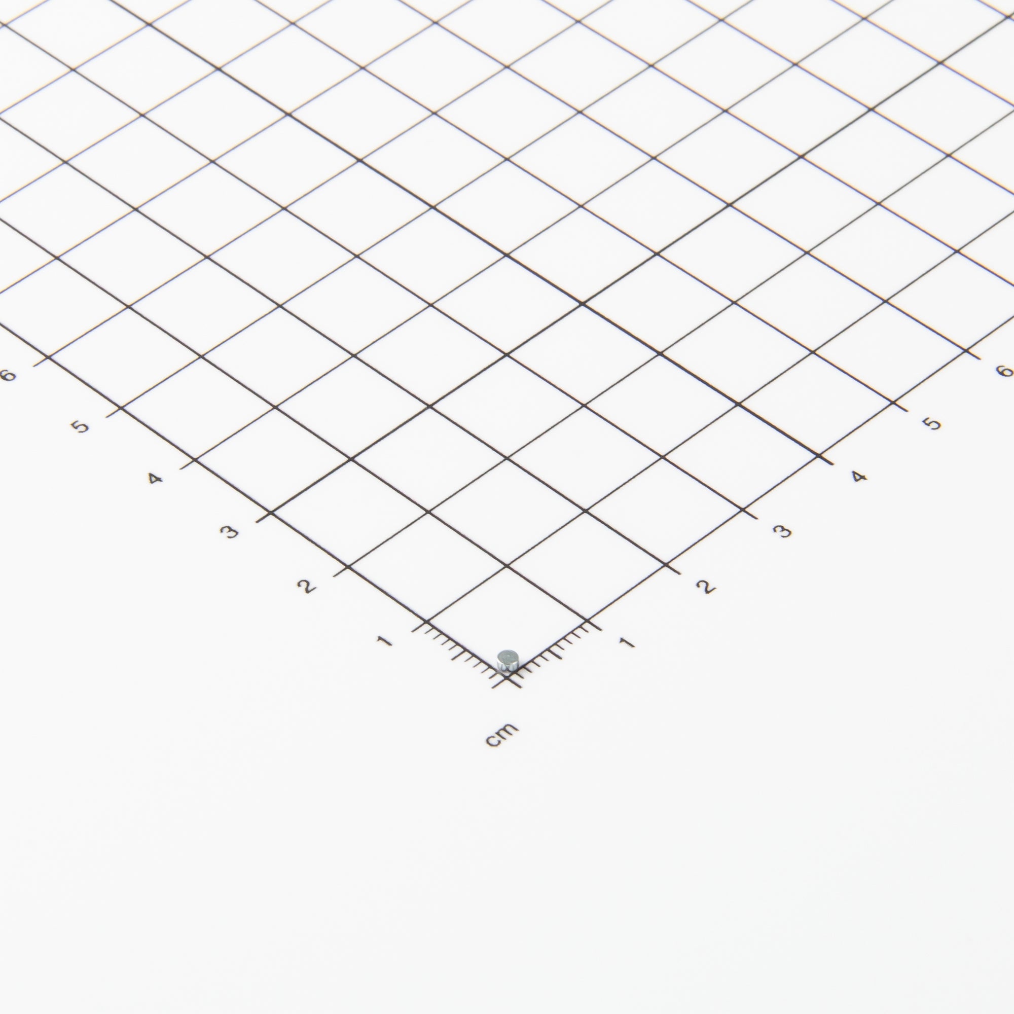 Flacher Scheibenmagnet aus Neodym mit der Abmessung Ø2x1mm