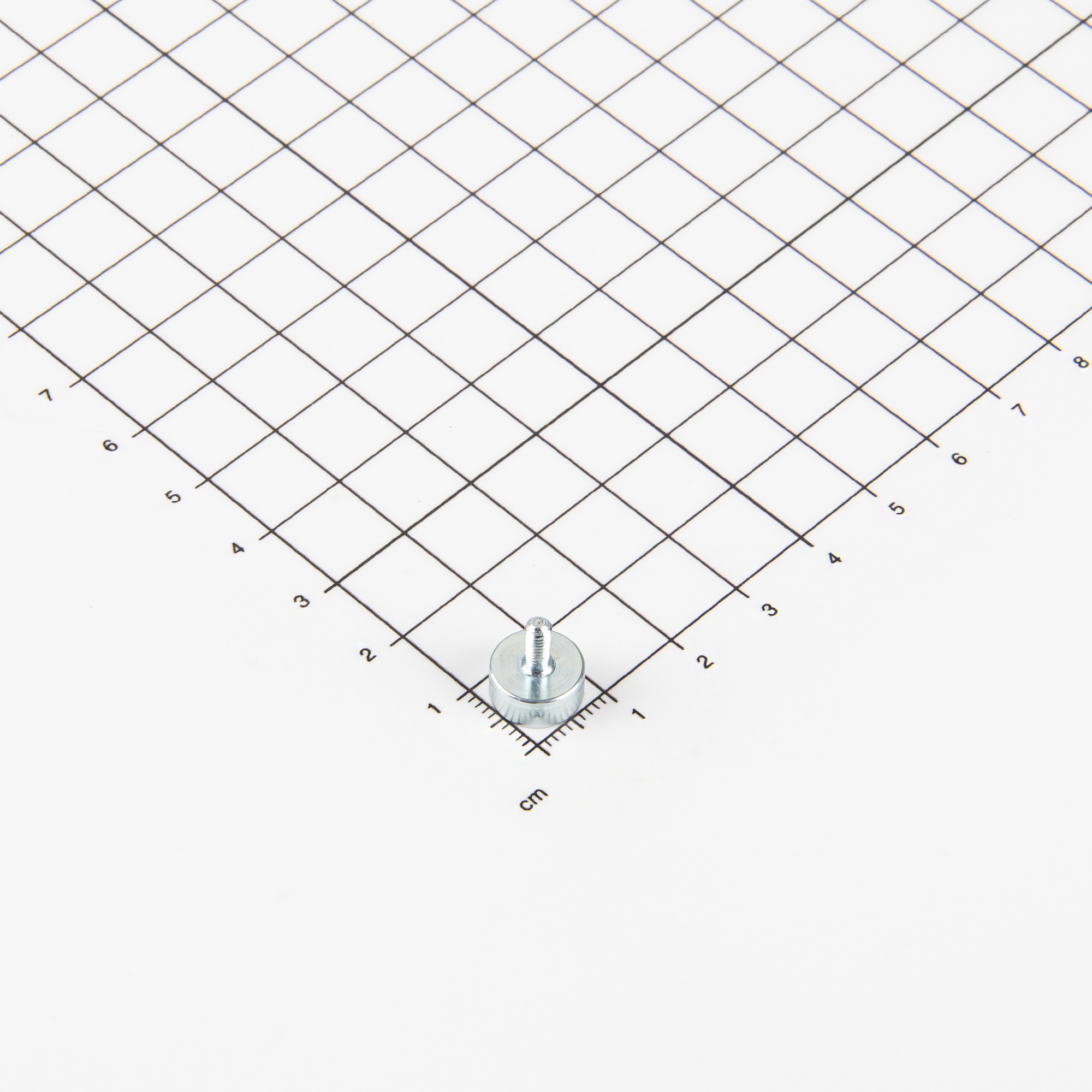 Neodym Flachgreifer mit Gewindezapfen Ø10x4,5mm mit Gewindezapfen M3x7