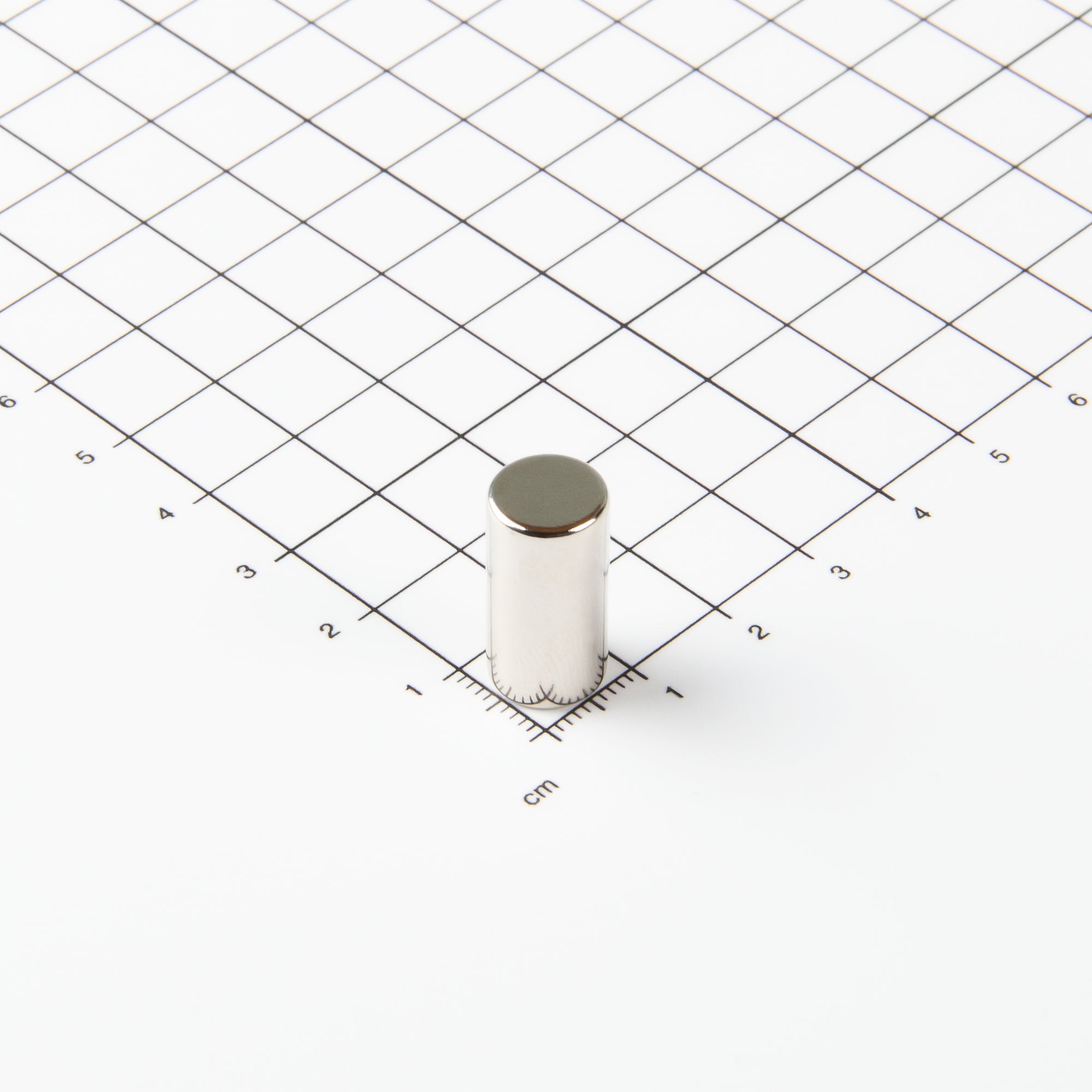 Zylindrischer Stabmagnet aus Neodym mit der Abmessung Ø10x20mm