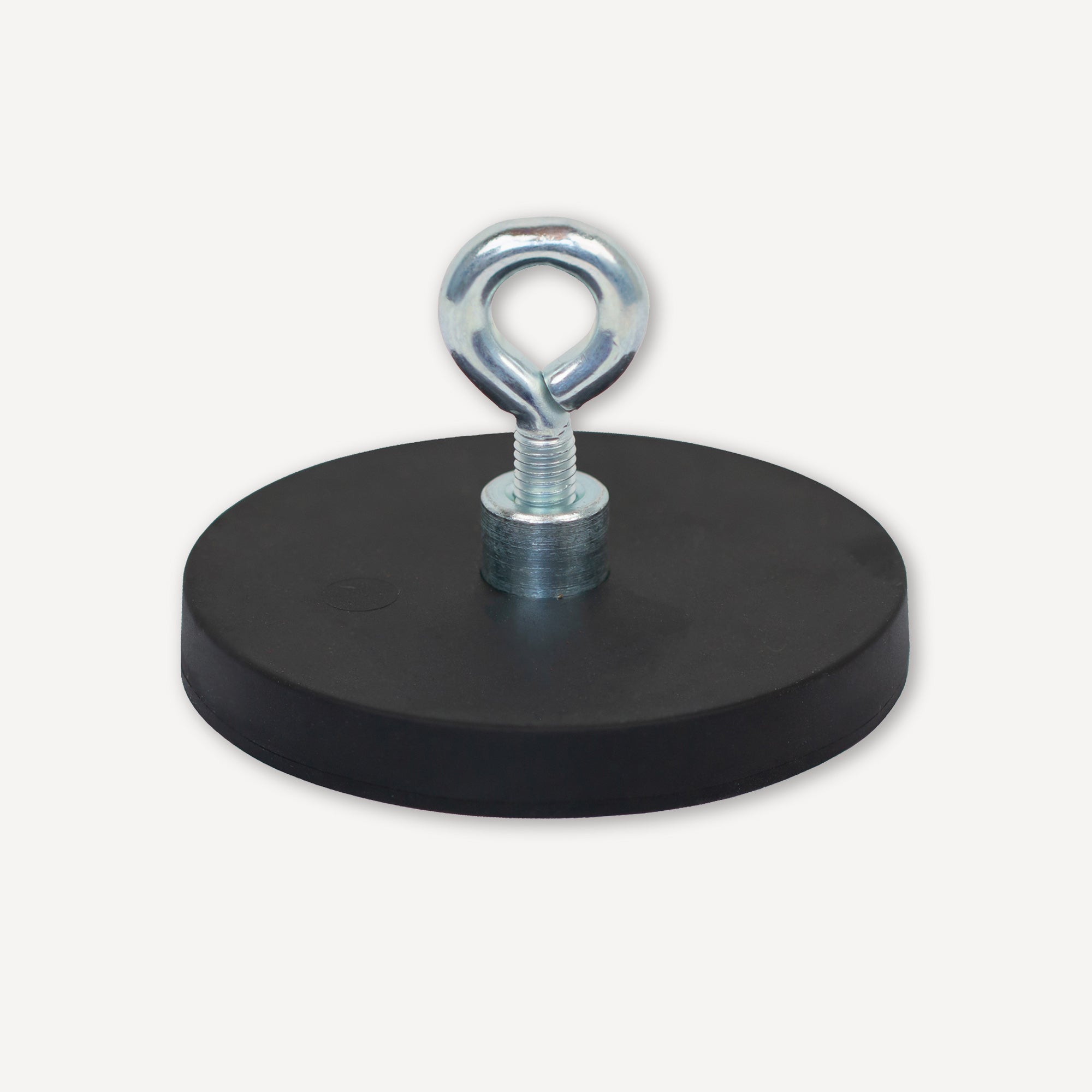 Gummierter Magnet Ø57x14,5mm mit Öse