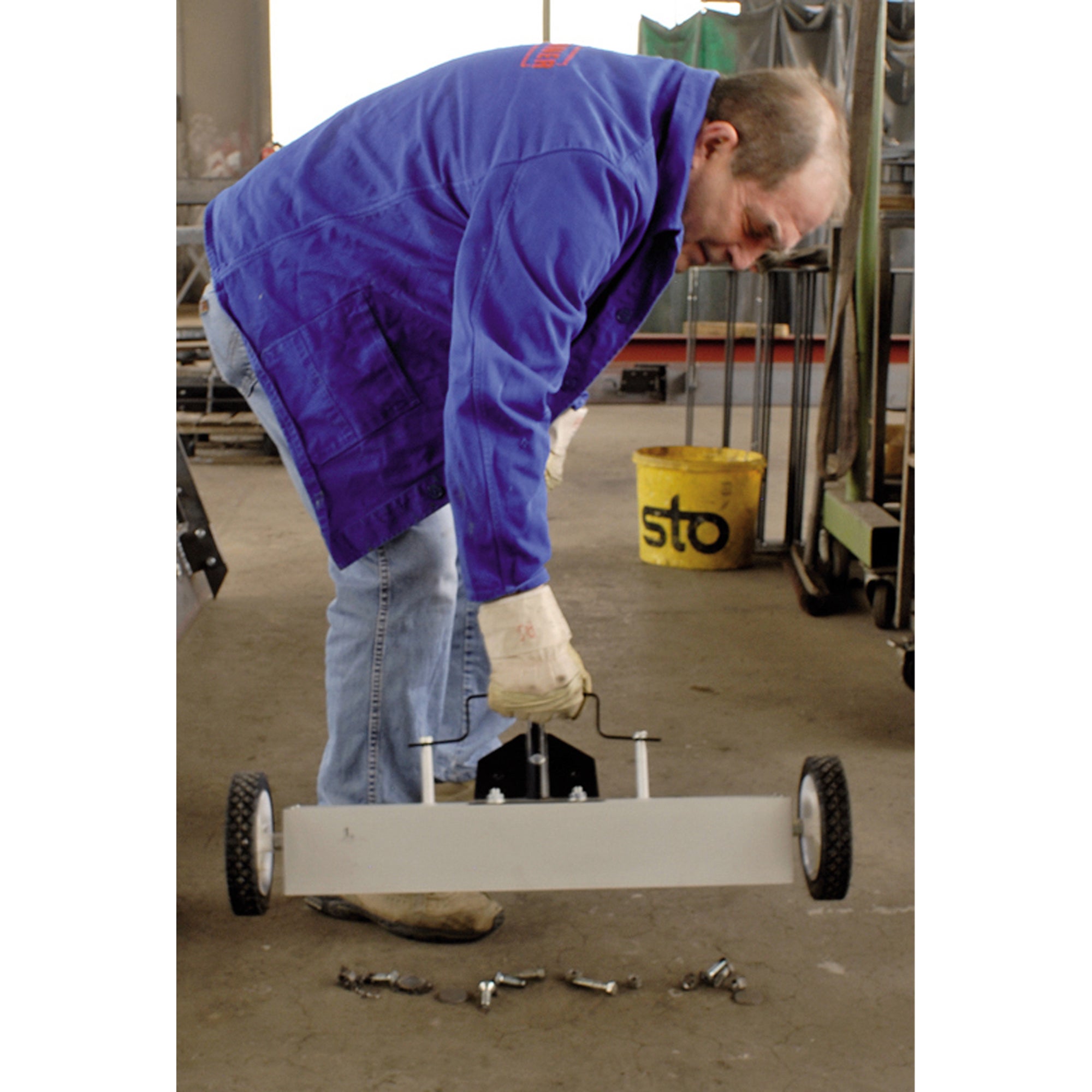 Hand-Magnetbesen Anwendung
