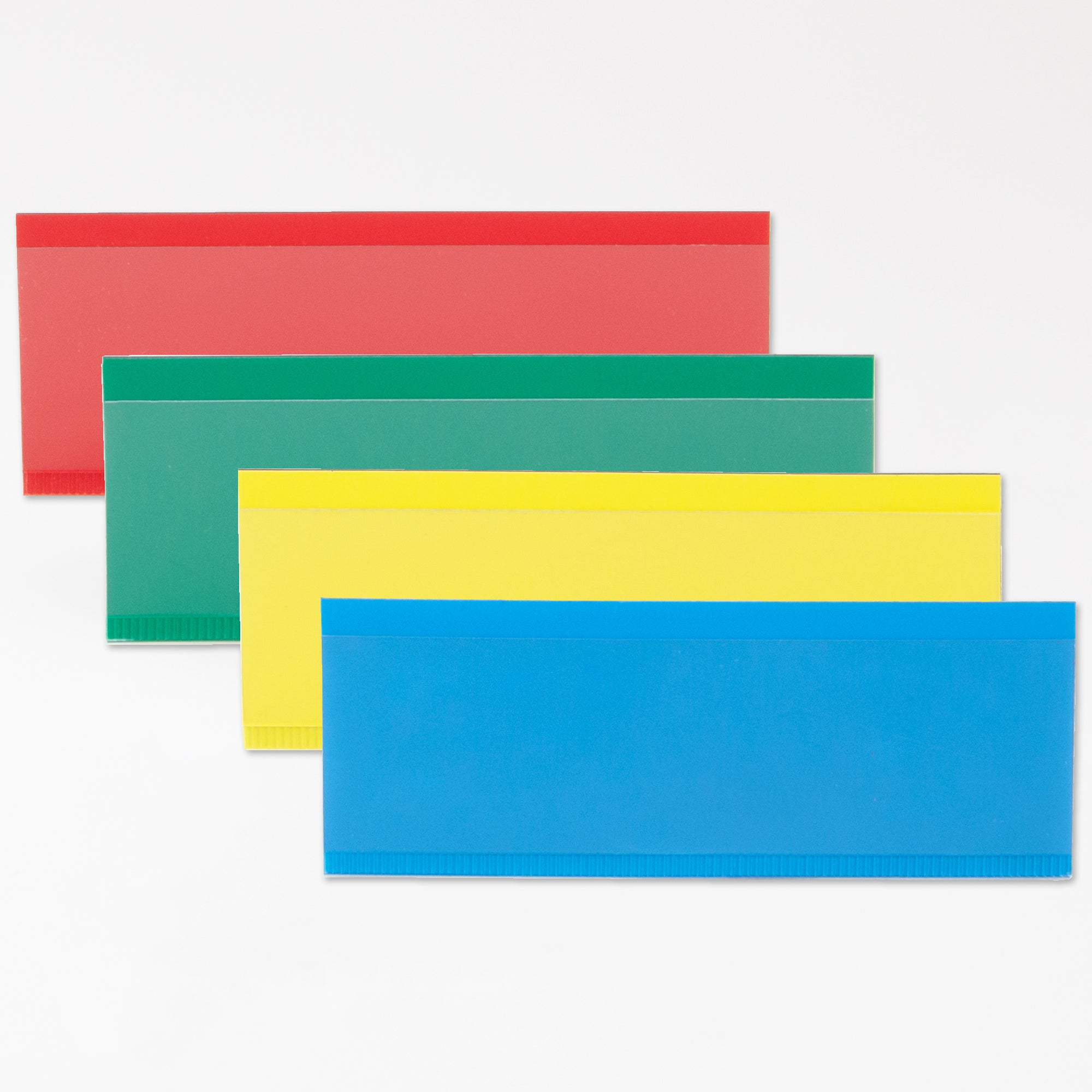 Klarsichtmagnetschild blau 100x30mm 