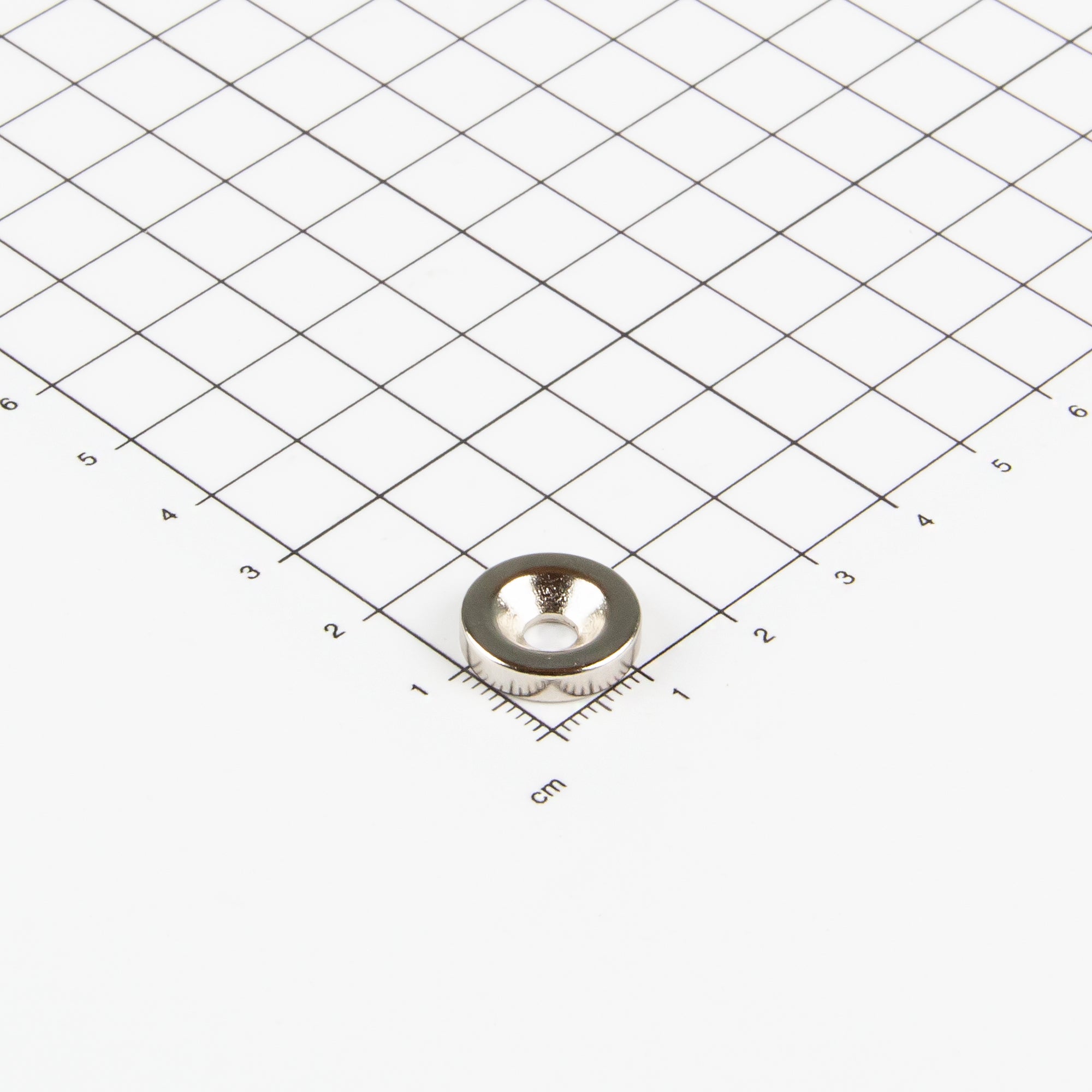 Neodym-Ringmagnet Ø15xØ4,5x3,5mm mit konischer Senkung