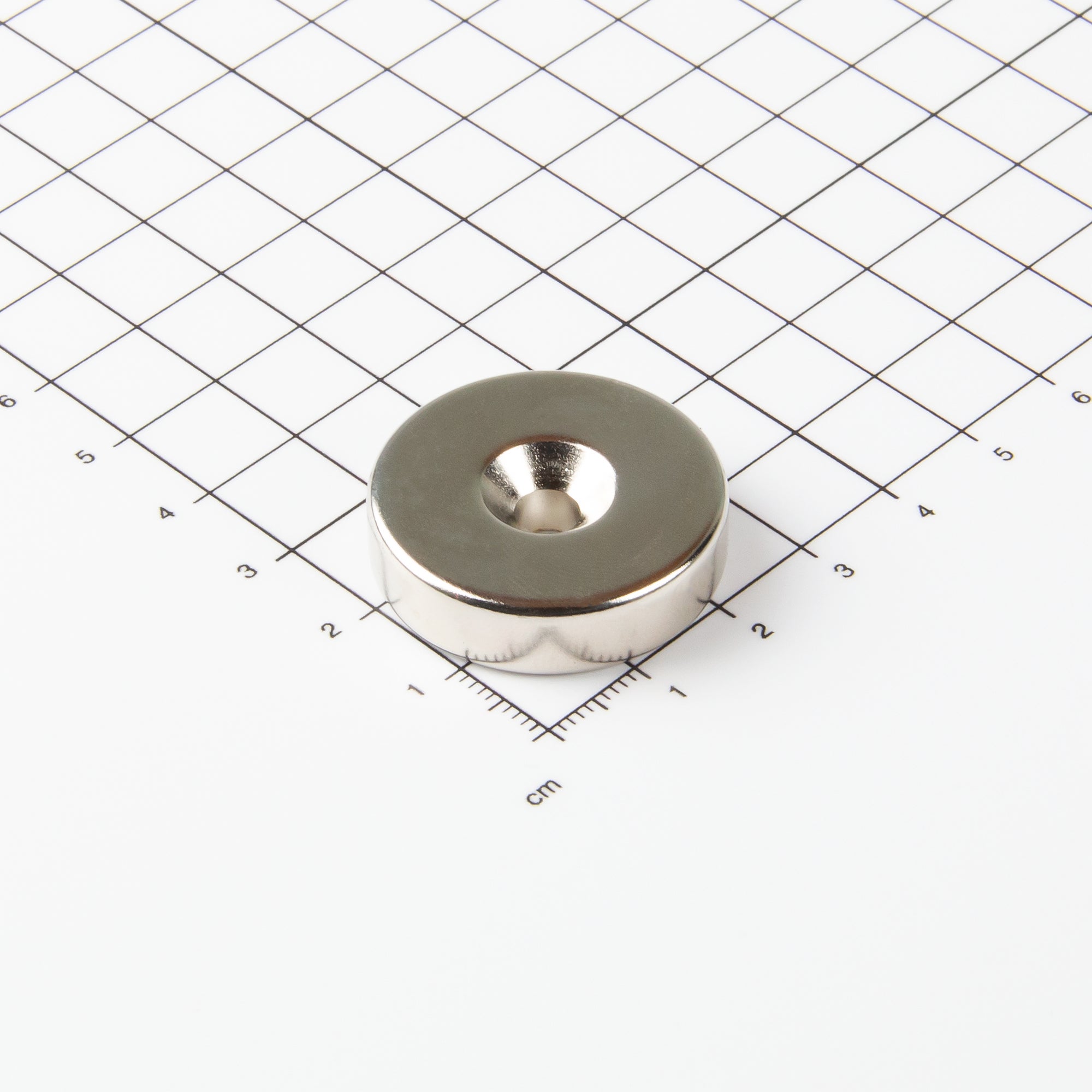 Neodym Ringmagnet mit konischer Senkbohrung Ø30xØ5,5x8mm