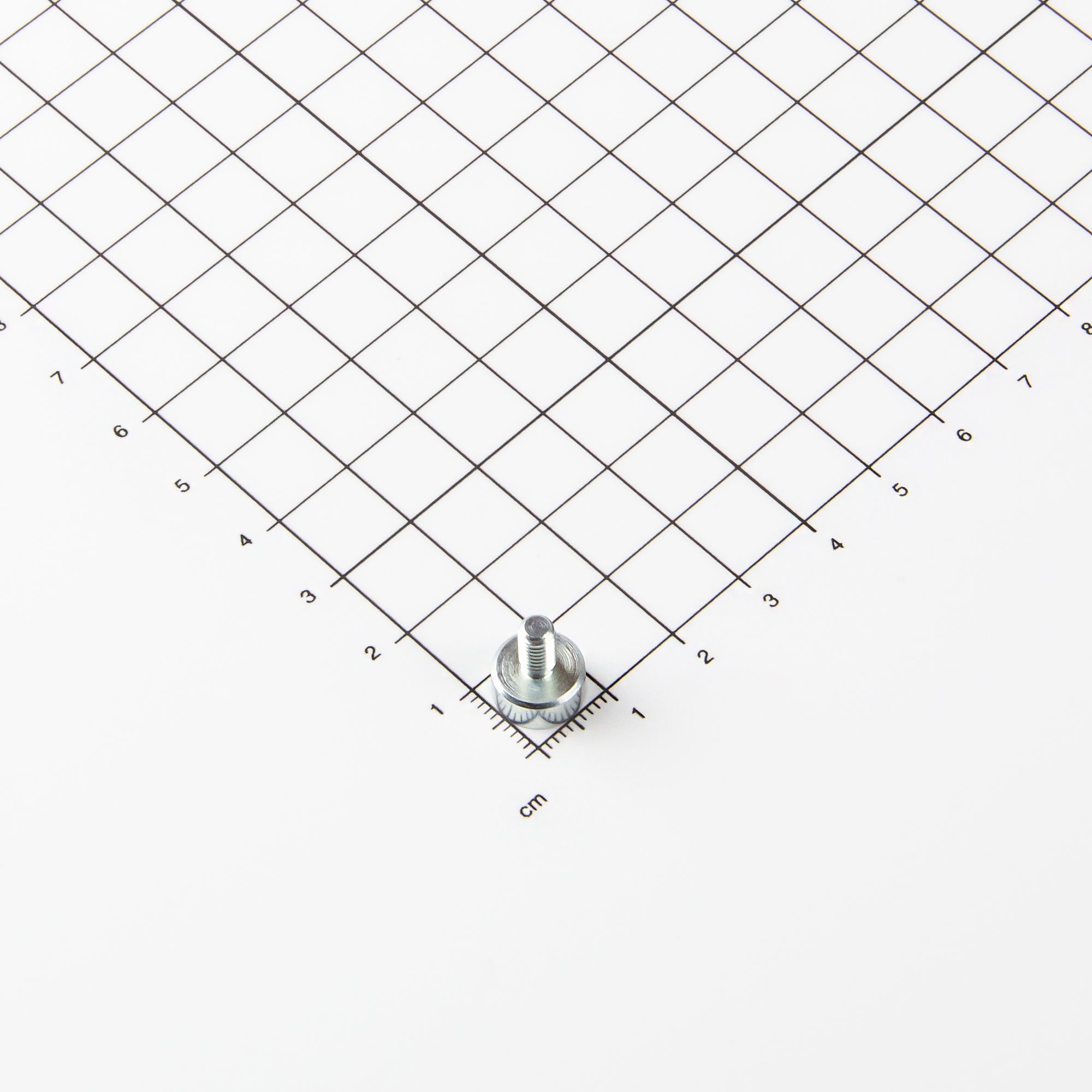 Neodym Flachgreifer mit Gewindezapfen M4 und der Abmessung Ø10x4,5mm