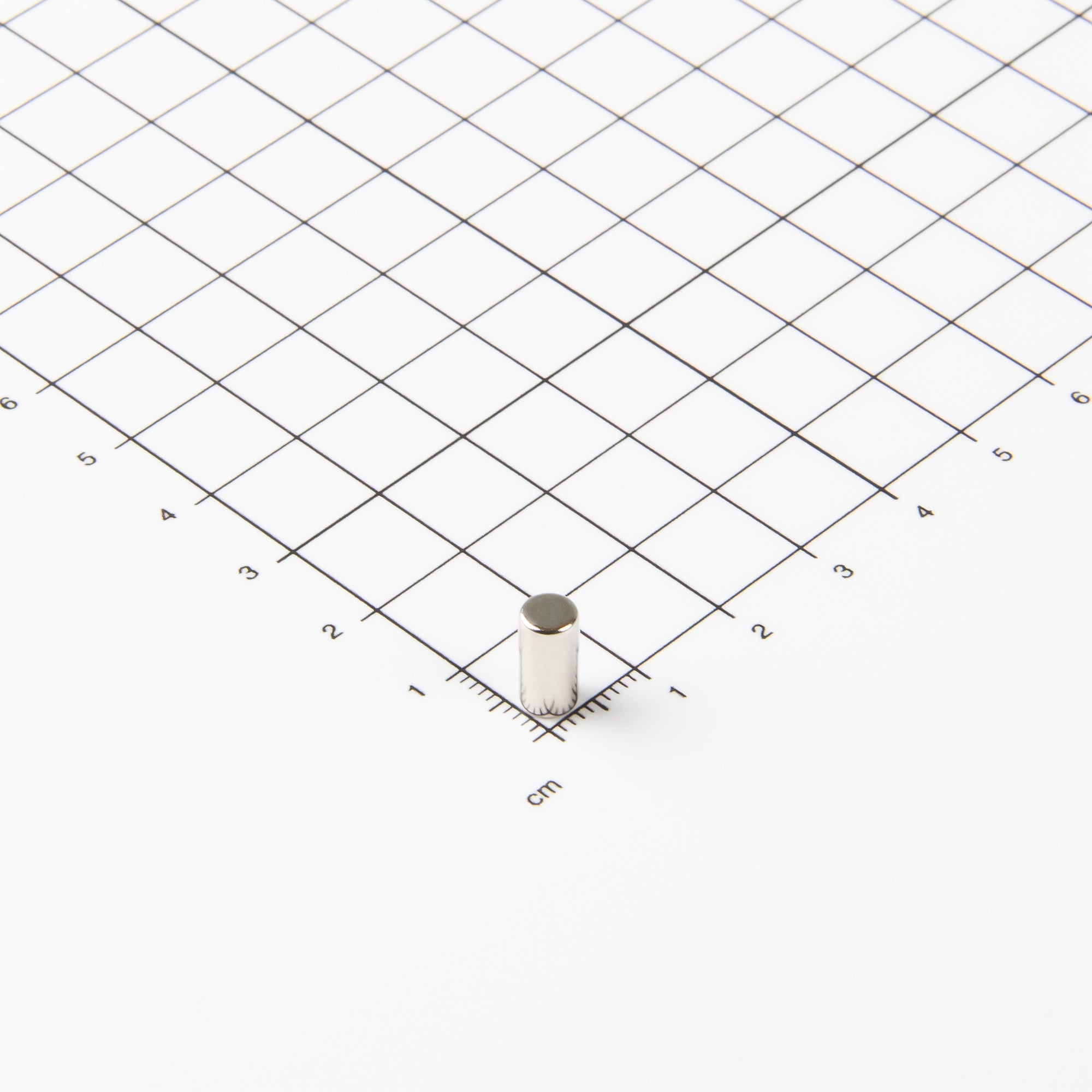 Zylindrischer Stabmagnet aus Neodym mit der Abmessung Ø5x10mm