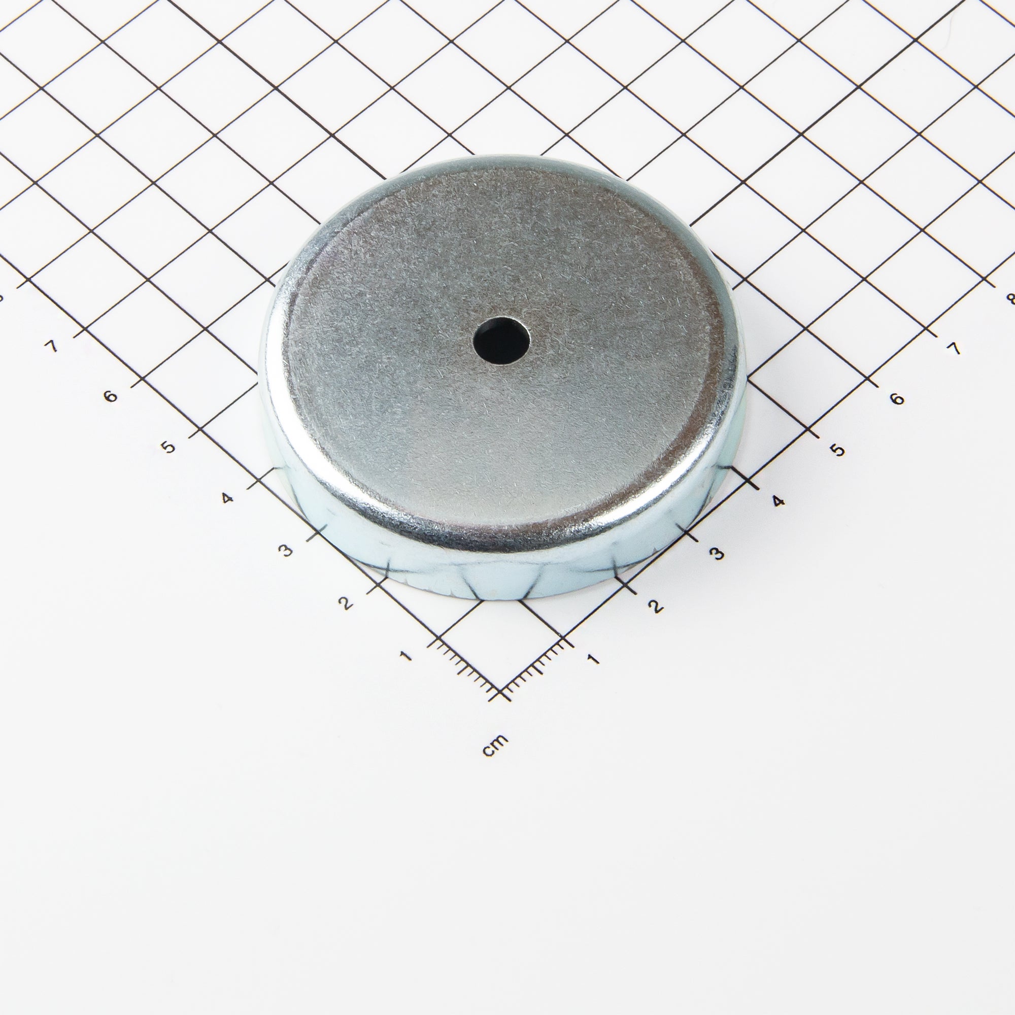 Ferrit Flachgreifer Ø57x11mm mit zylindrischer Senkung